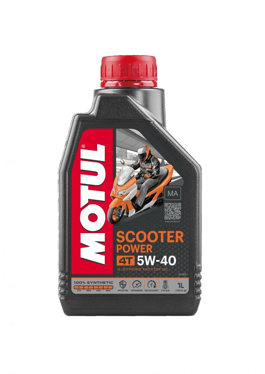 Produkt bilder Motul Scooter Power 4t 5w 40 Ma 1l 12st/Kartong