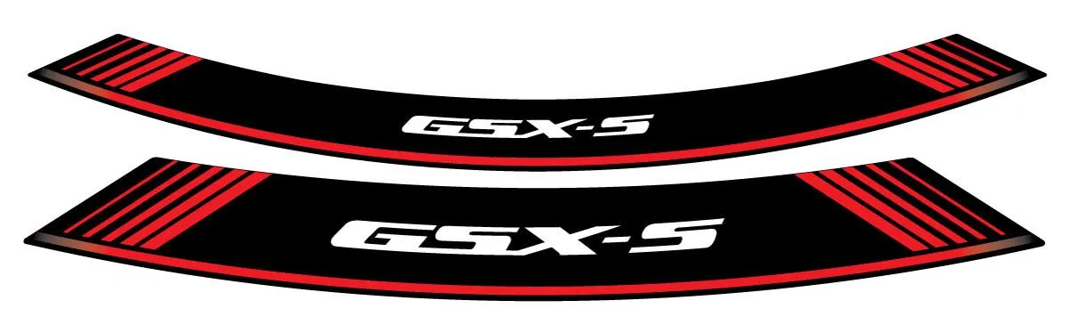 Produkt bilder Kit 8 Rim Strips Gsxs C/Red
