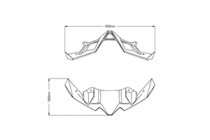 Frontal Spoiler Naked Kawasaki Z900 20 21 C/Matt