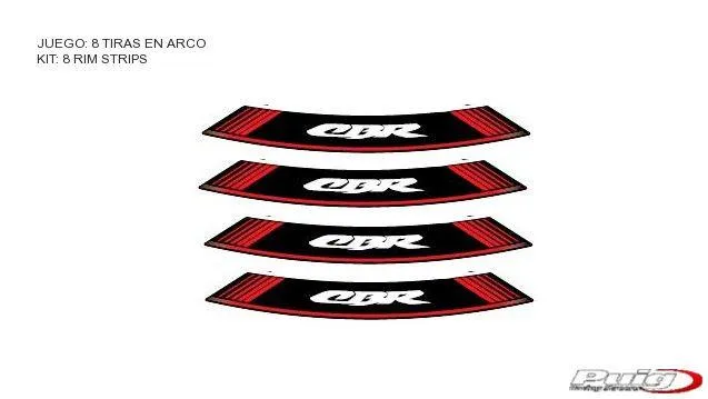 Produkt bilder Kit 8 Rim Strips Cbr C/Red