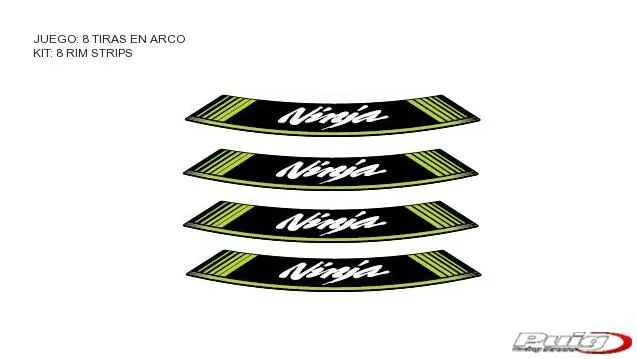 Produkt bilder Kit 8 Rim Strips Ninja C/Green