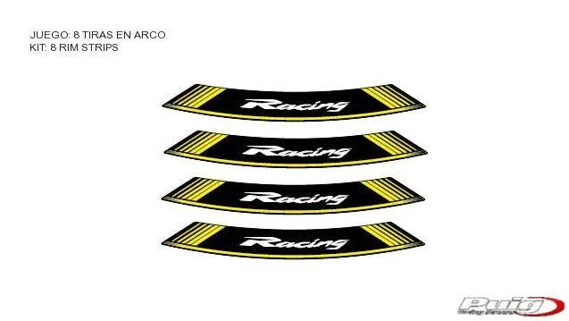 Produkt bilder Kit 8 Rim Strips Racing C/Yellow