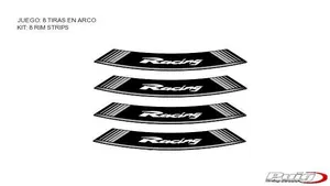 Kit 8 Rim Strips Racing C/Silver