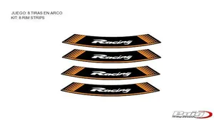 Kit 8 Rim Strips Racing C/Orange