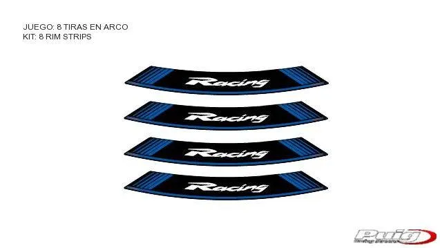 Produkt bilder Kit 8 Rim Strips Racing C/Blue