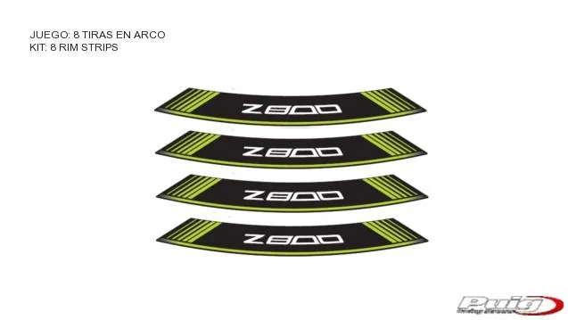 Produkt bilder Kit 8 Rim Strips Z800 C/Green
