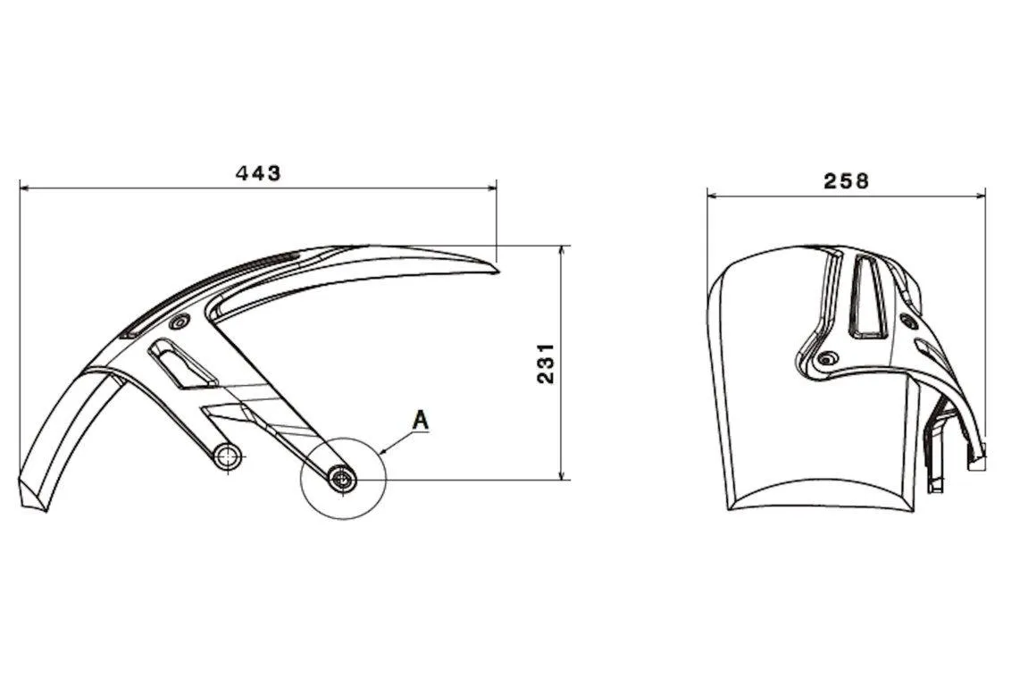 Produkt bilder Rear Hugger Bmw R1200r/Rs 18 /R1250/Rs 19  C/Bla