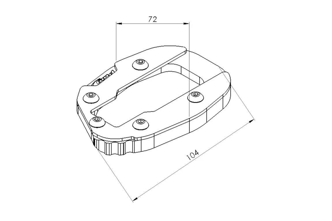 Produkt bilder Side Stand Foot Enlarger Ducati Multistrada V4 C/B