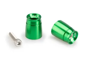 Bar End Aluminum Mod.Sport Kawasaki C/Green