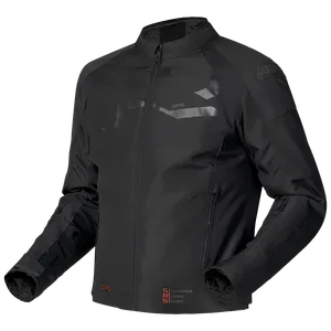 Richa Stradale Tex WP MC-jacka Svart/Svart