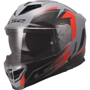 Hjälm Ls2 Ff818 Storm Iii Dynamo Grå/Röd