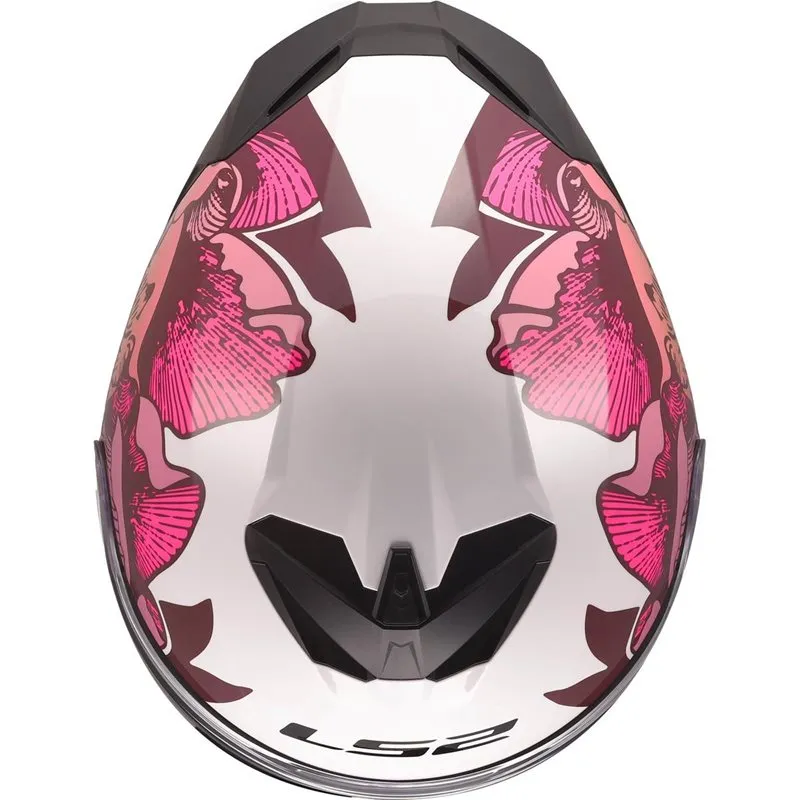 Produkt bilder Hjälm Ls2 Ff820 Rapid Iii Poppies Ii Vit/Rosa