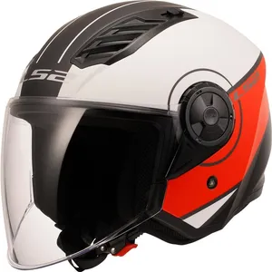 HjÄlm ls2 of616 airflow ii cover matt vit/rÖd 3xl