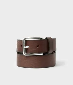 Saddler Ribe Läderbälte Brun